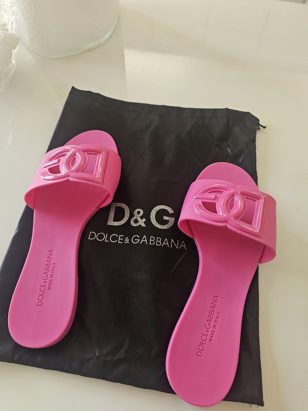 Dolce & Gabbana Pink Women's Slide Sandals - Picture 2 of 6